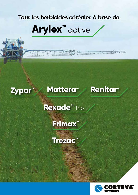 Tous les herbicides céréales à base d'ARYLEX active 2022_front