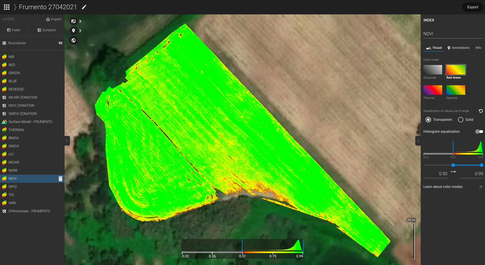mappature aeree prodotte dal progetto Pegasus