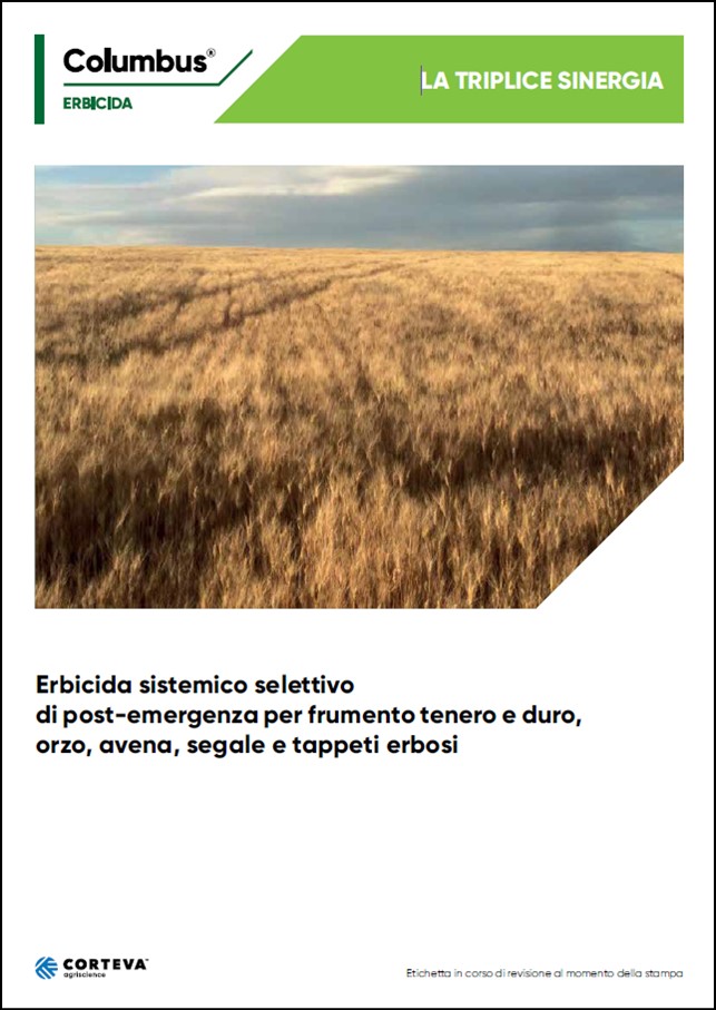 Anteprima della brochure dell'erbicida Columbus